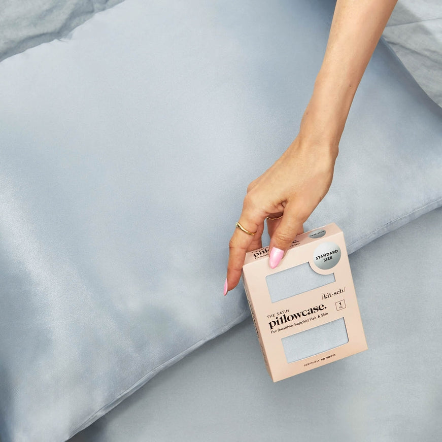 King Satin Pillowcase - Haze Blue