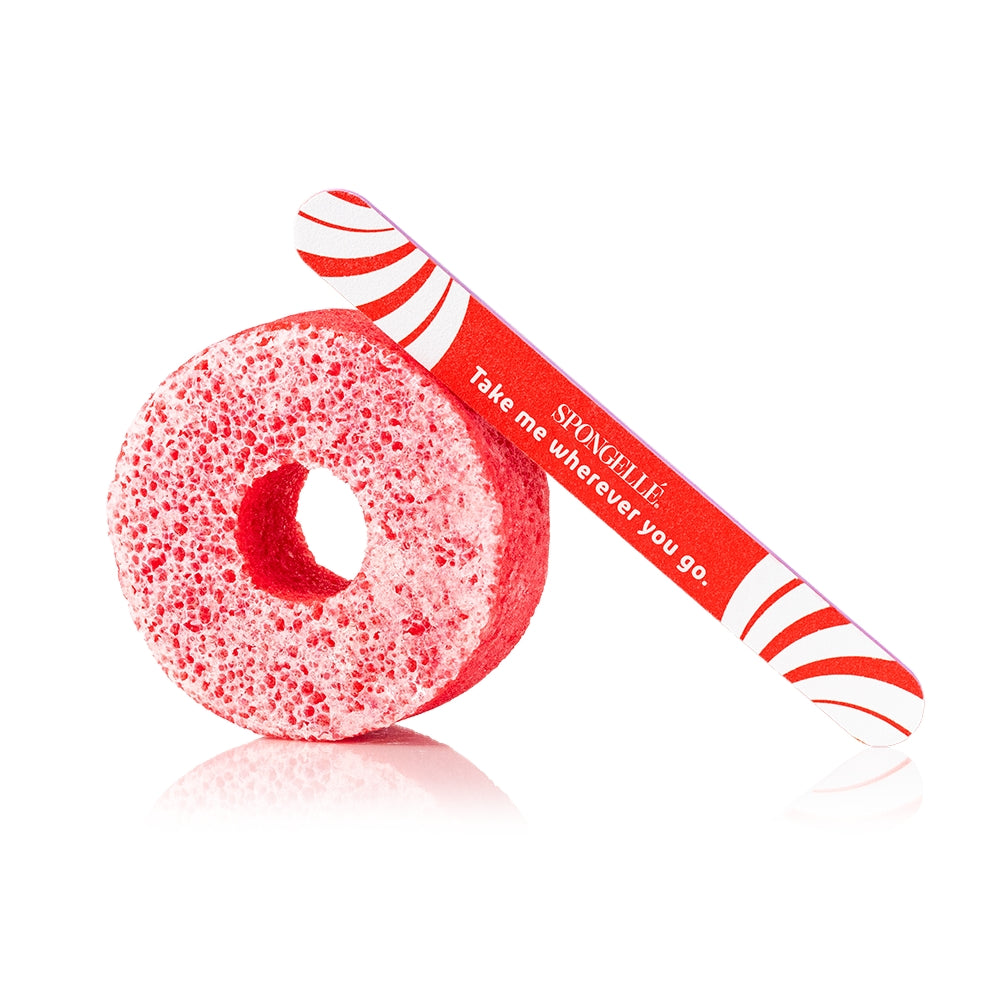 Candy Cane Holiday Pedipop Pedi Buffer & Nail File