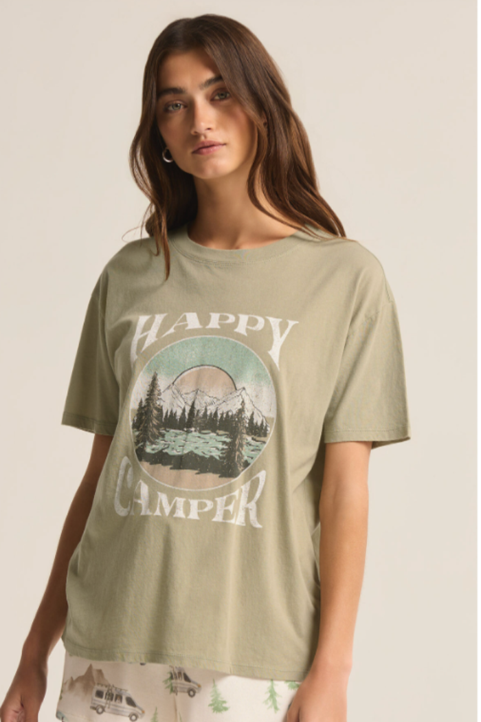 Happy Camper Boyfriend Tee Meadow