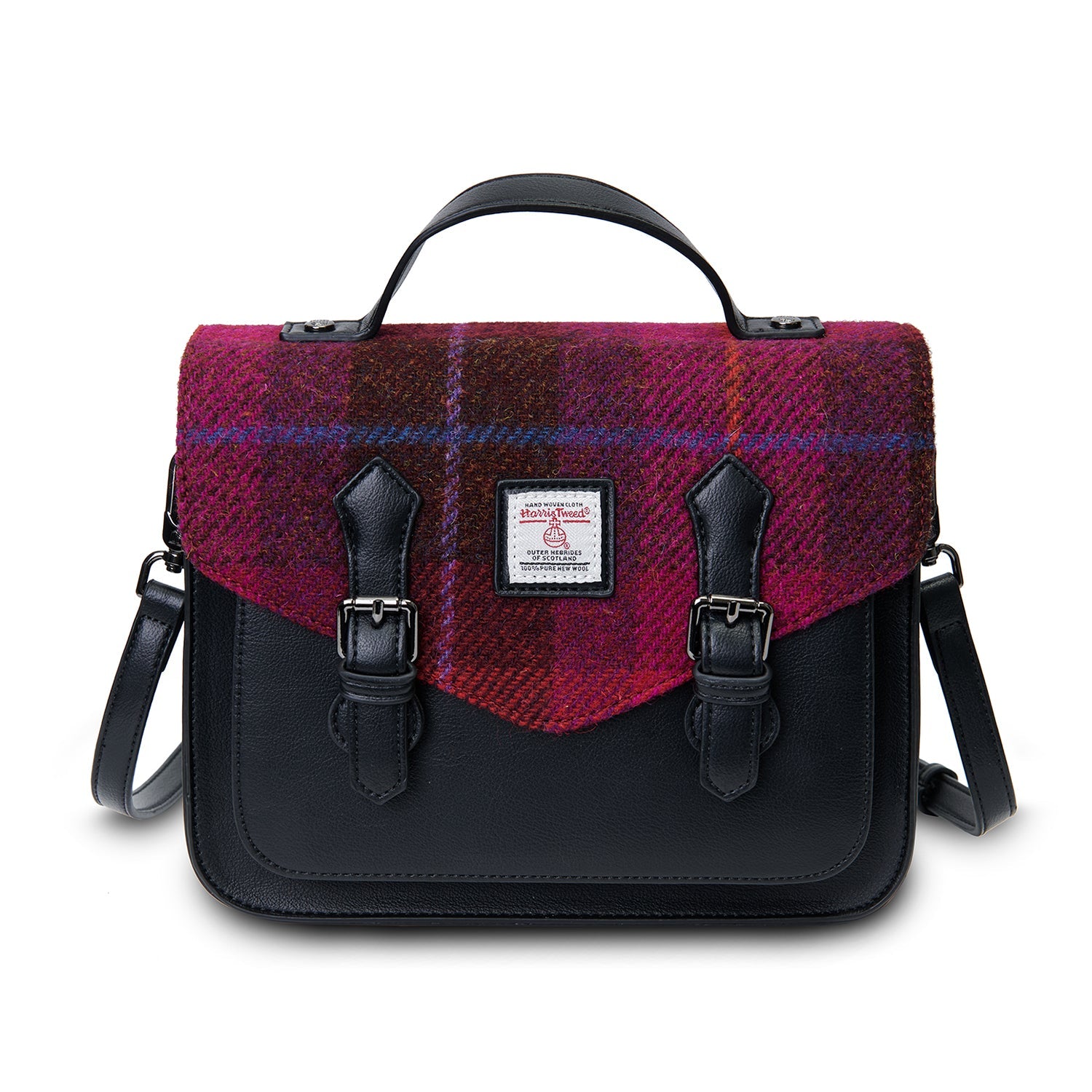 The Medium Calton Satchel  - Fuchsia Tartan