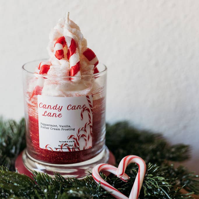 Candy Cane Lane Dessert Candle