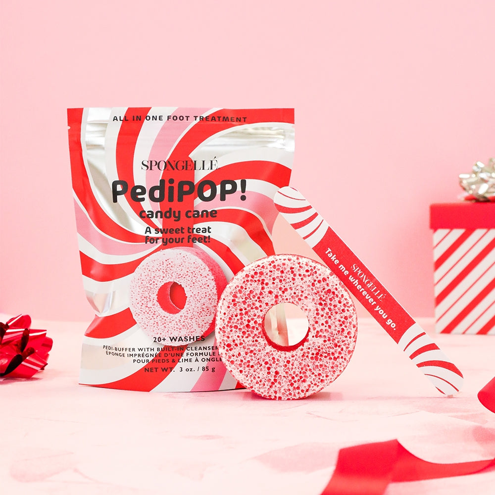 Candy Cane Holiday Pedipop Pedi Buffer & Nail File