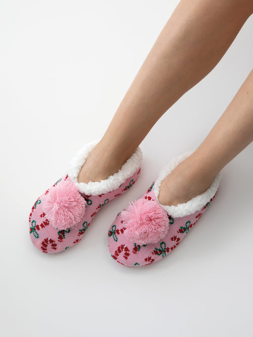 Arya Candy Cane Slippers Pink - One Size (5-10)