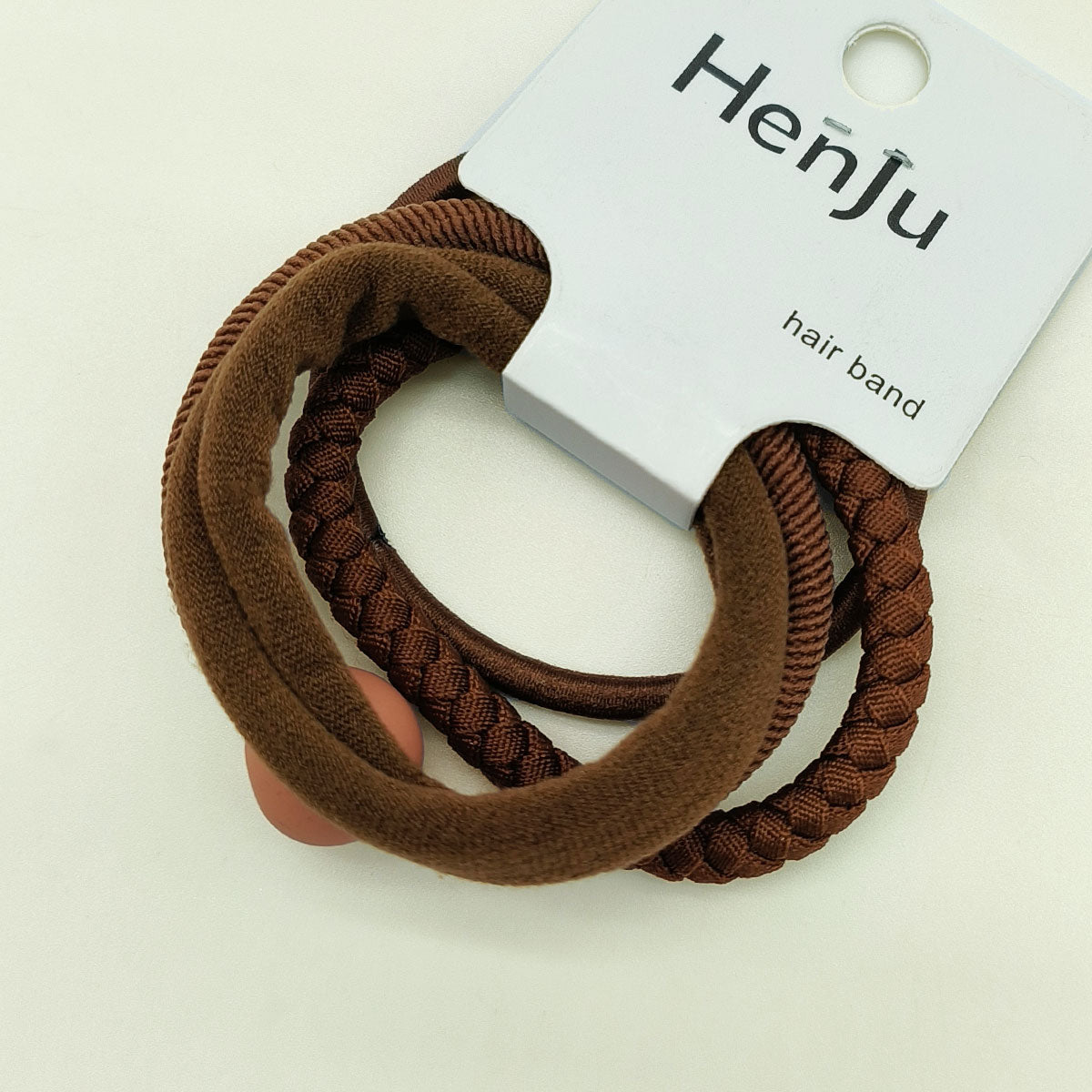 Light Brown 4 Piece Simple Hair Ties