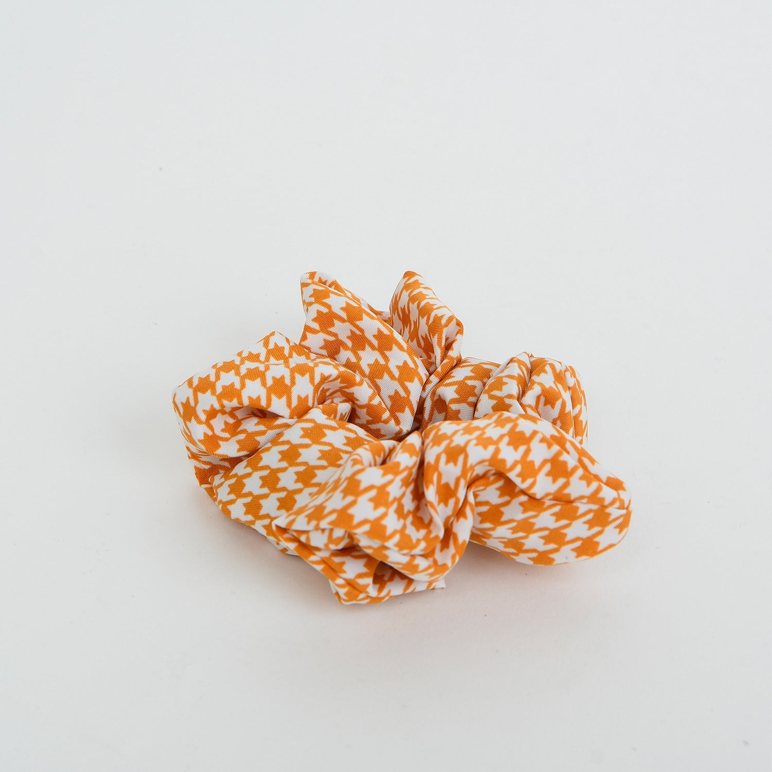 Fall Yellow Houndstooth Scrunchie