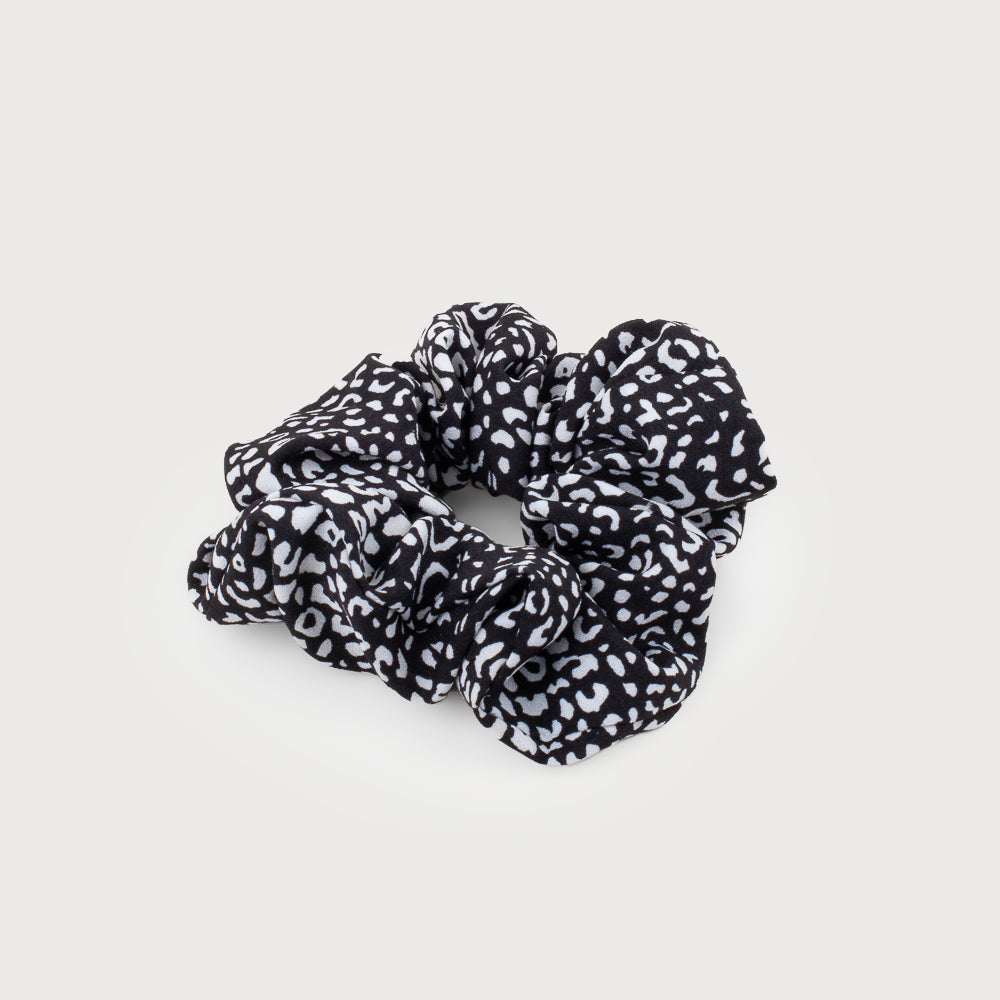 Leopard Black Scrunchie