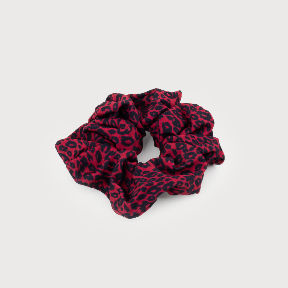 Leopard Bordeaux Scrunchie