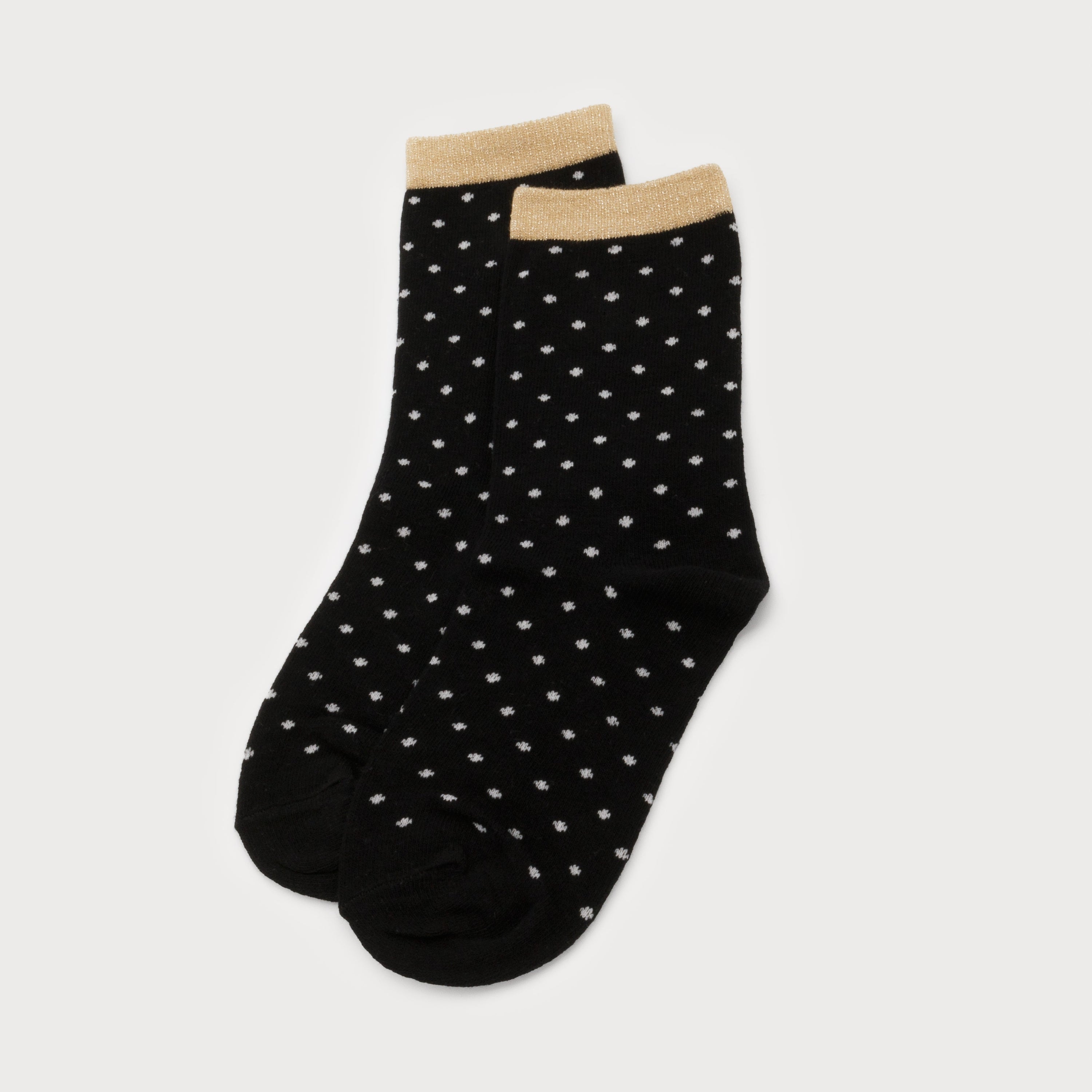 Winter Black & Gold Shimmer Sock