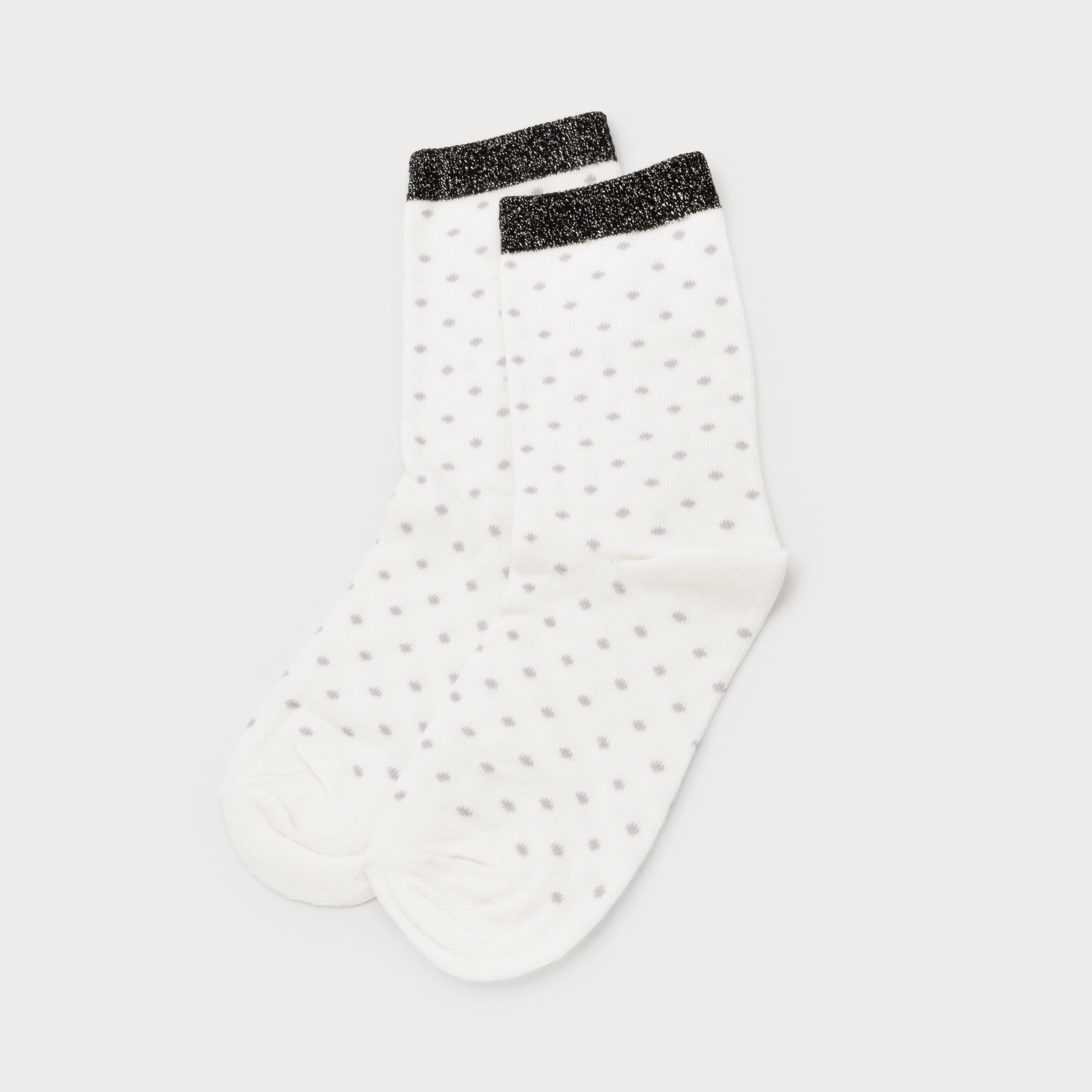 Winter Ivory Shimmer Sock