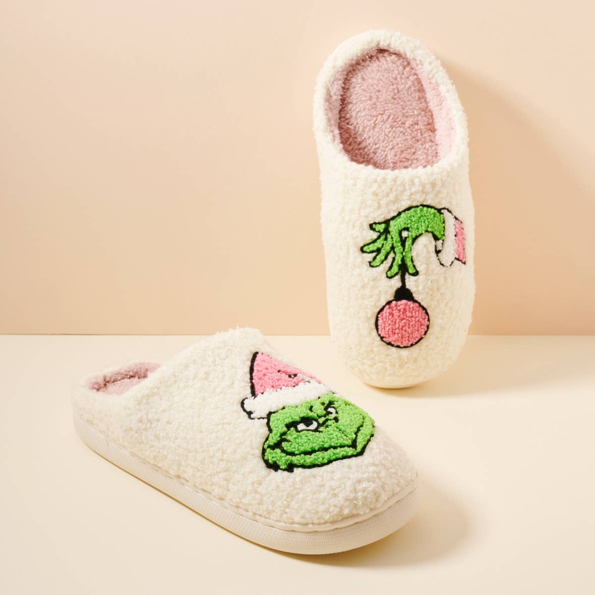 Christmas Grinchy Monster House Slippers