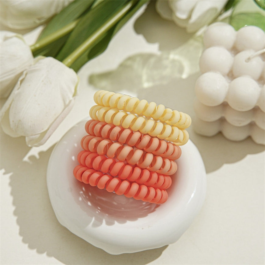 Sunrise High Elastic Frosted Phone Cord Hair Ties