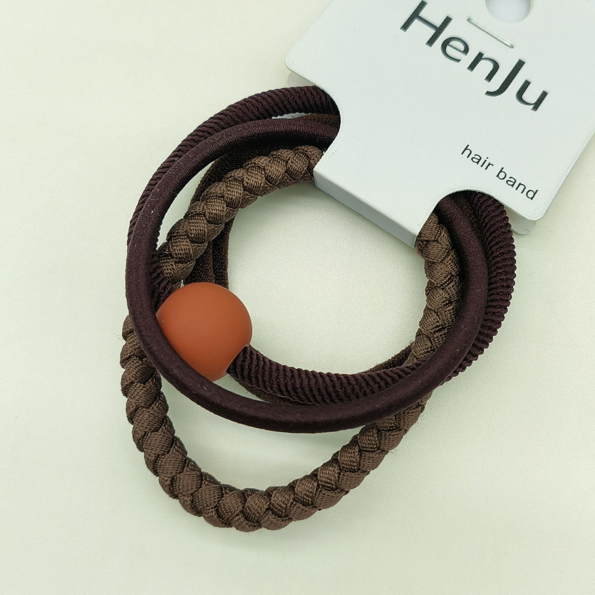 Coffee 4 Piece Simple Hair Ties