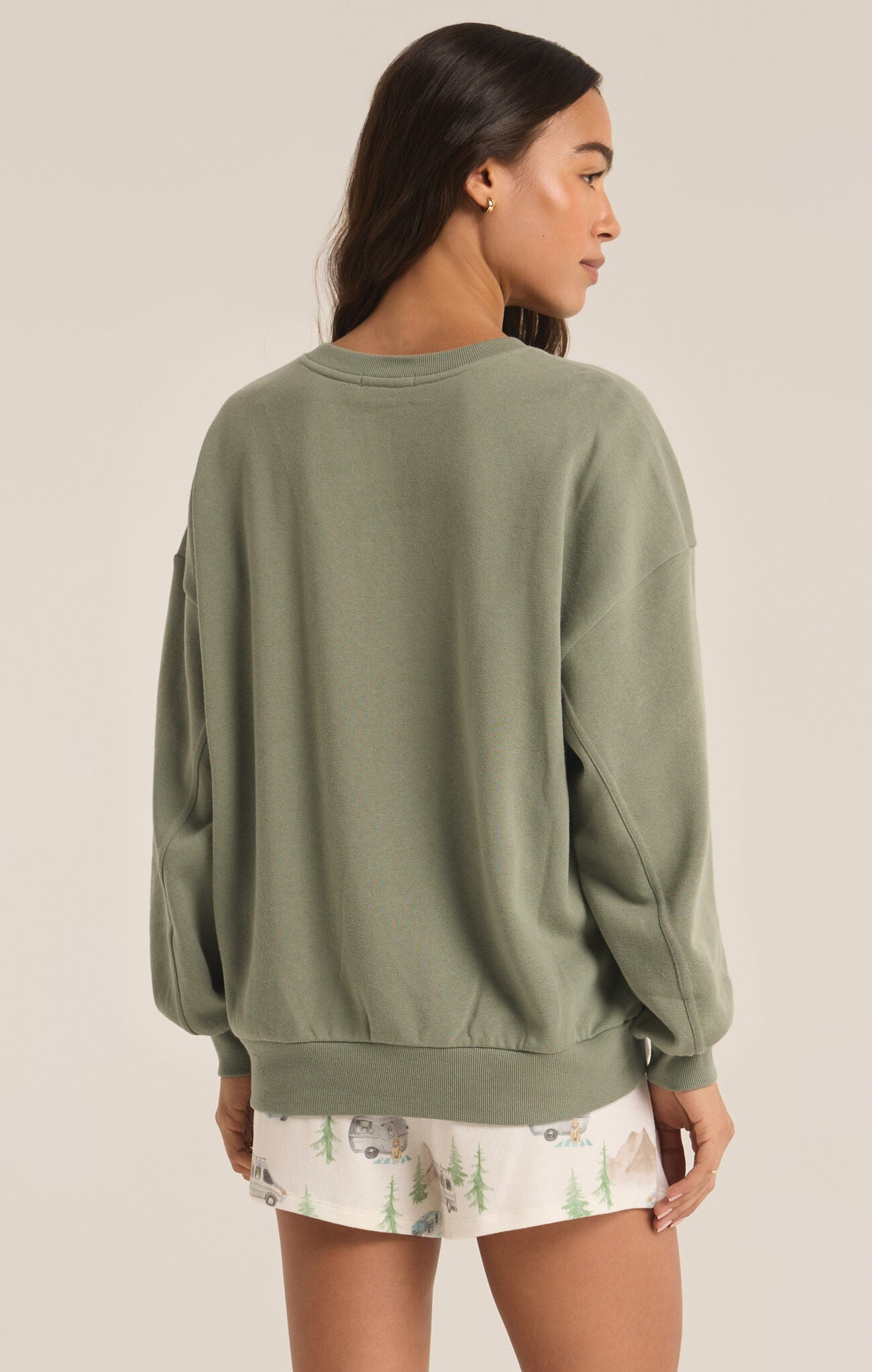 Oversized Camp Sweatshirt Palm Green