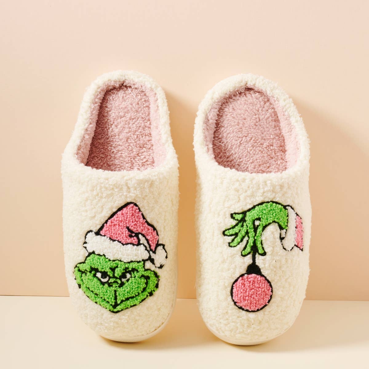 Christmas Grinchy Monster House Slippers