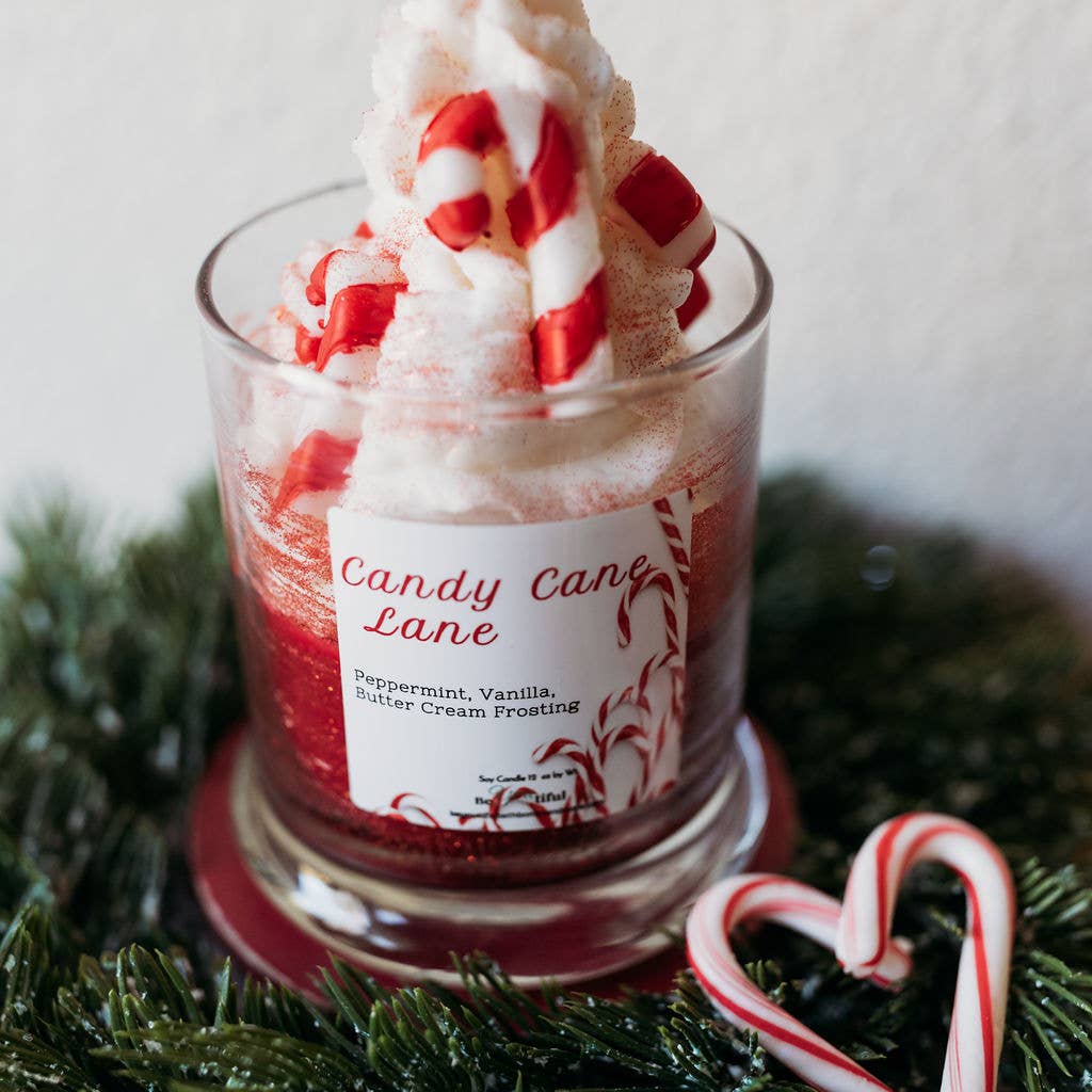 Candy Cane Lane Dessert Candle