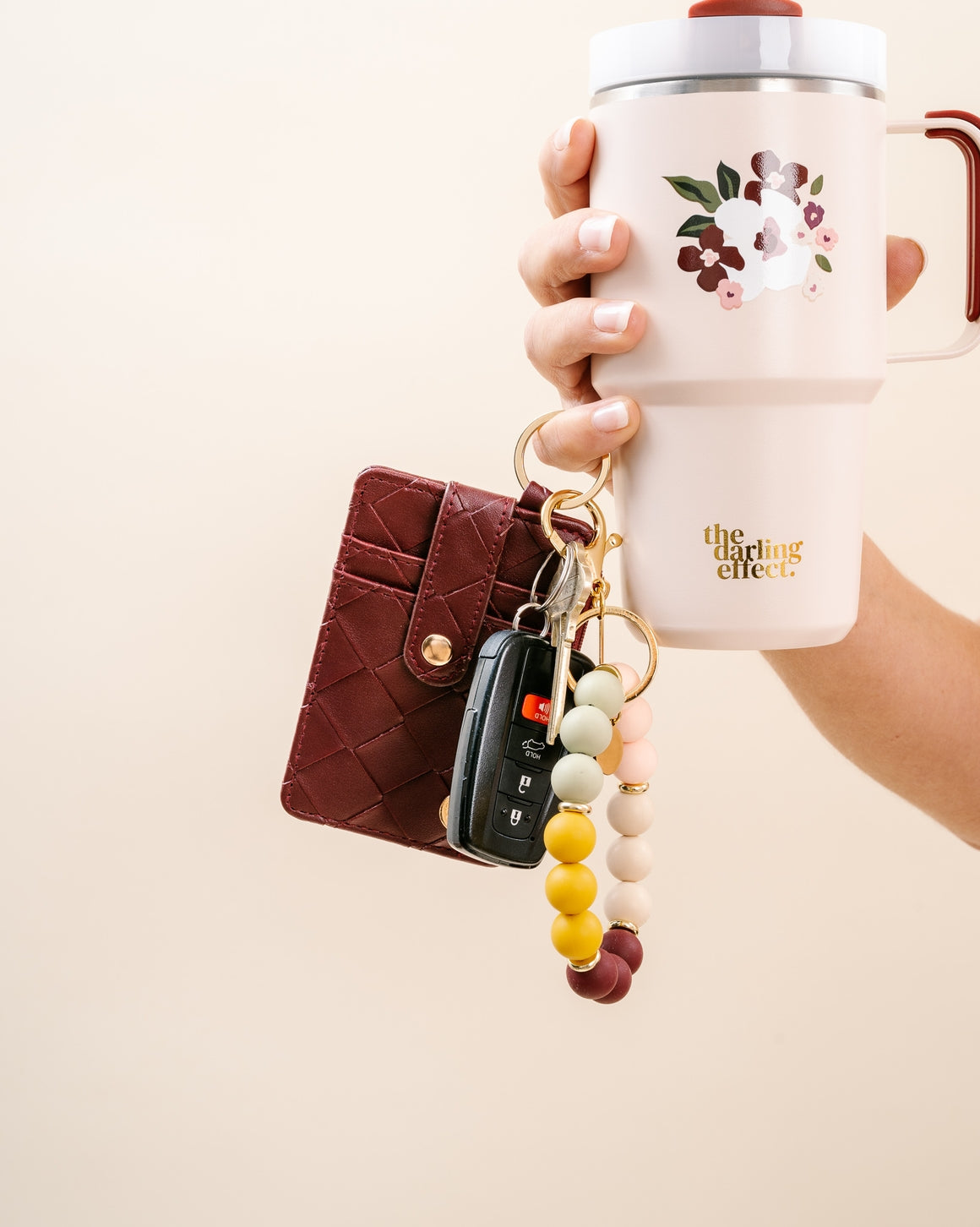 Hands-Free Keychain Wristlet - Autumn Sunset