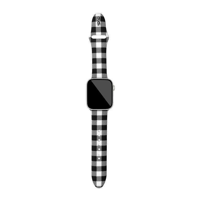 Buffalo Plaid Silicone Apple Watch Band 38/40/41mm