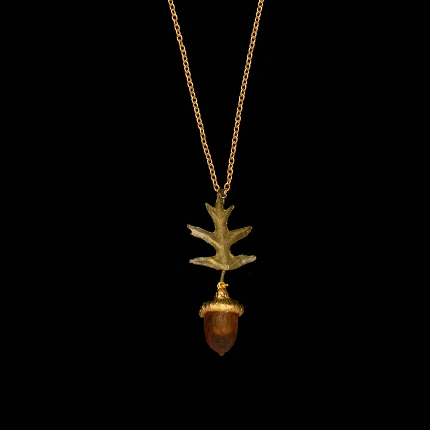 Pin Oak Dainty Pendant - 16" Adj.