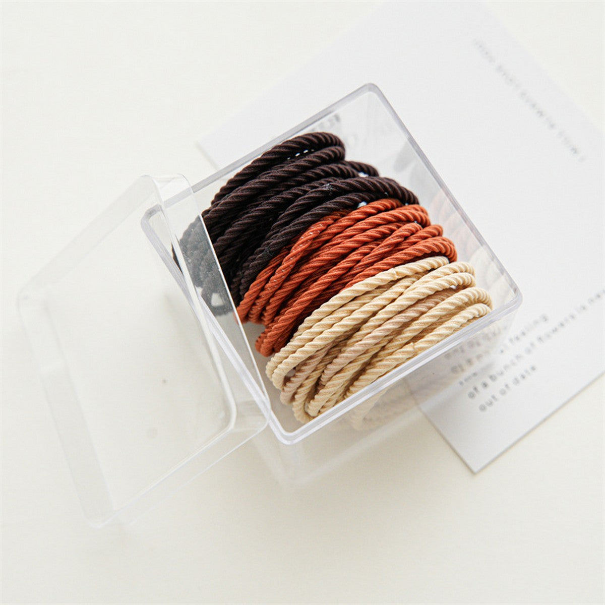 50 Coffee Twisted Simple Hair Ties