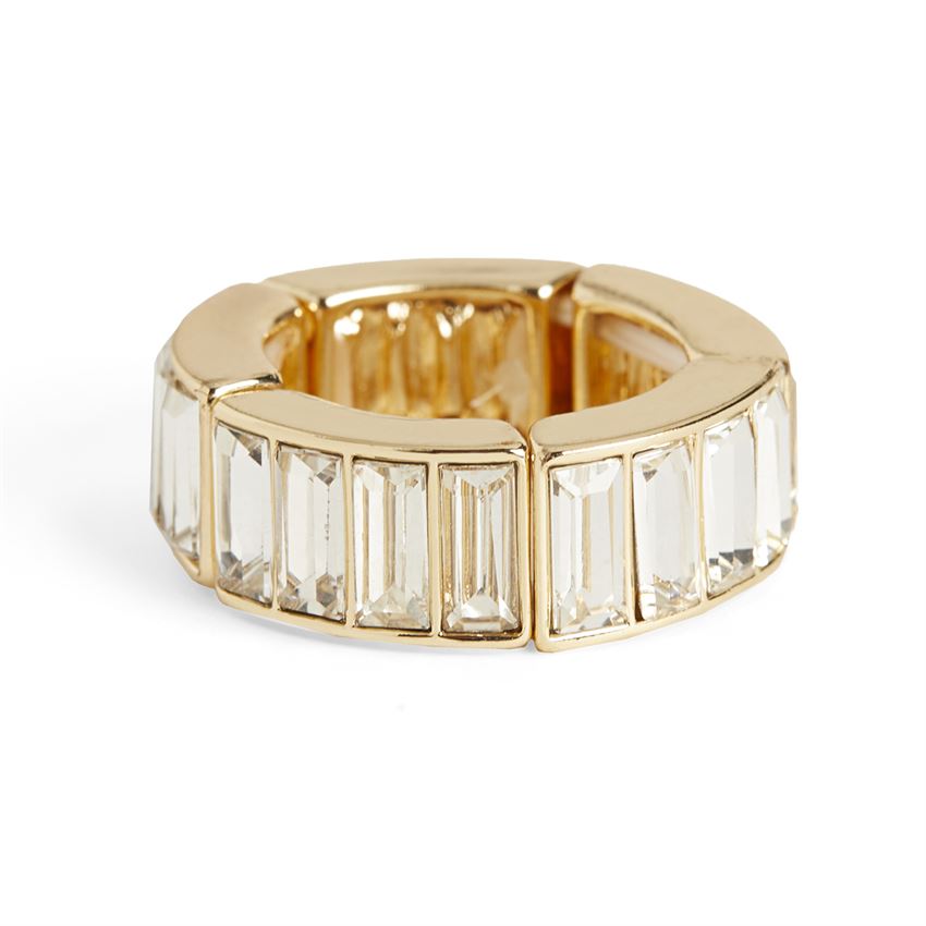 Mirabella Gold/Clear Stretch Ring