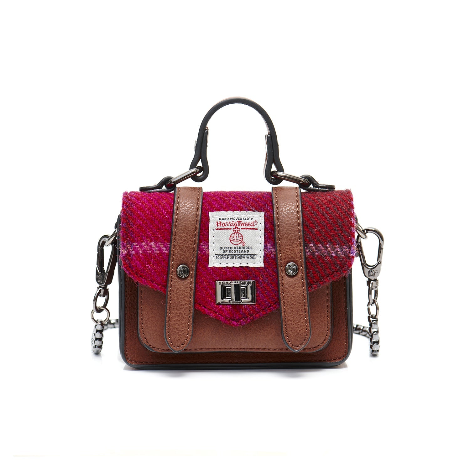 The Wee Satchel - Fuchsia Tartan