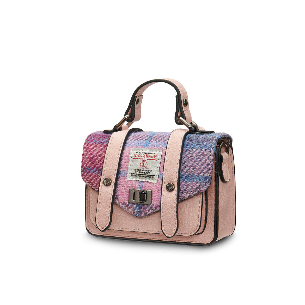 The Wee Satchel - Pink & Blue Tartan