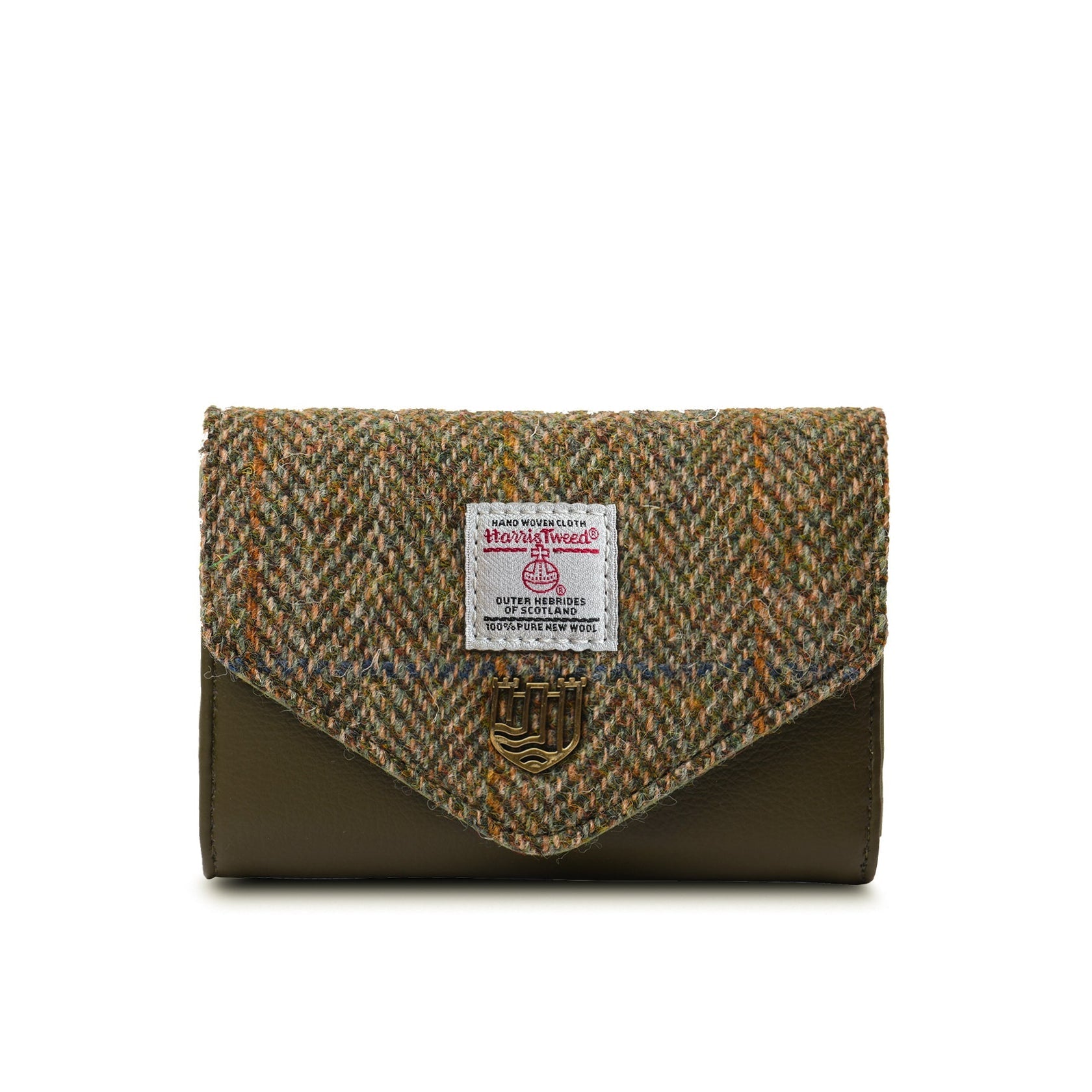 The Small Clasp Wallet - Chestnut Herringbone