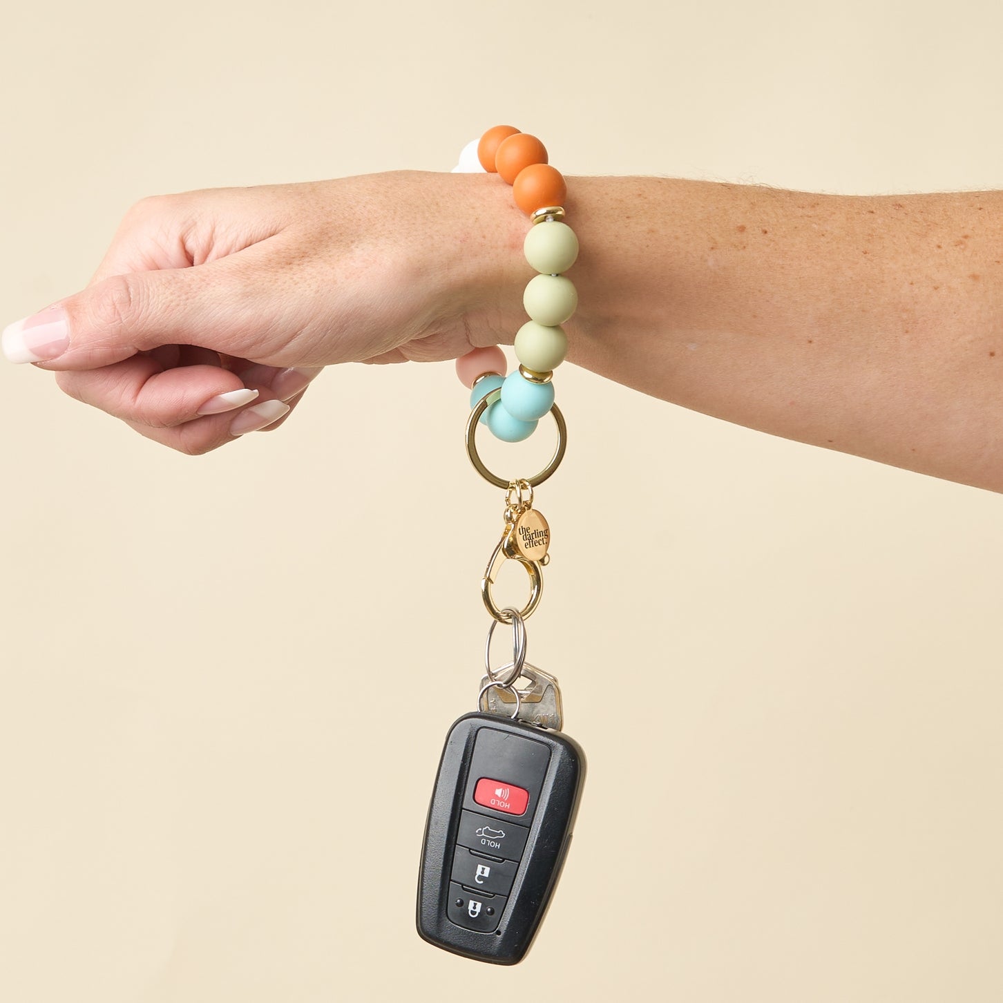 Hands-Free Keychain Wristlet - Happy Place