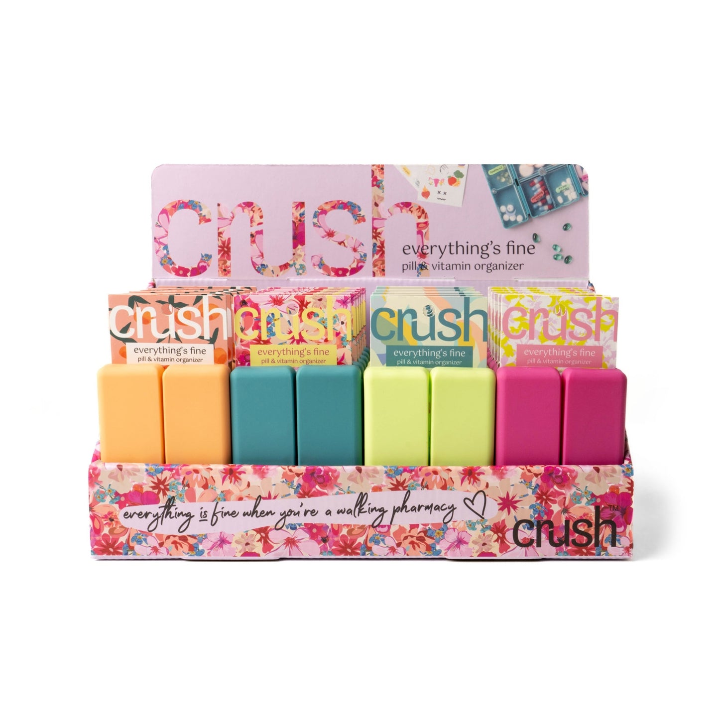 Crush Everything's Fine Pill & Vitamin Case - 4 Colors To Choose From