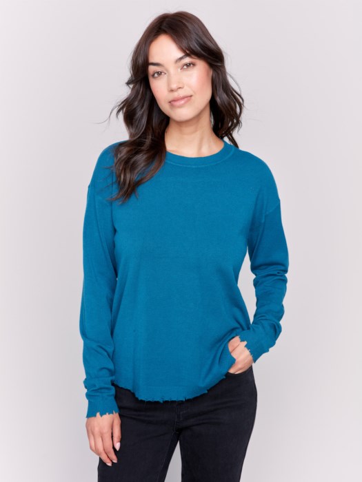 Peacock Round Hem Sweater