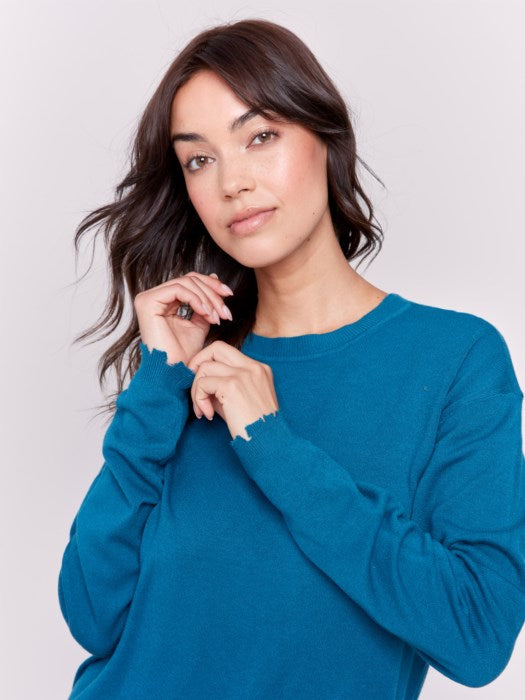 Peacock Round Hem Sweater