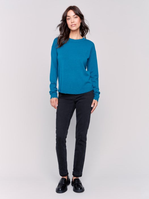 Peacock Round Hem Sweater