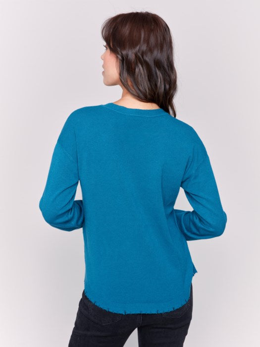 Peacock Round Hem Sweater