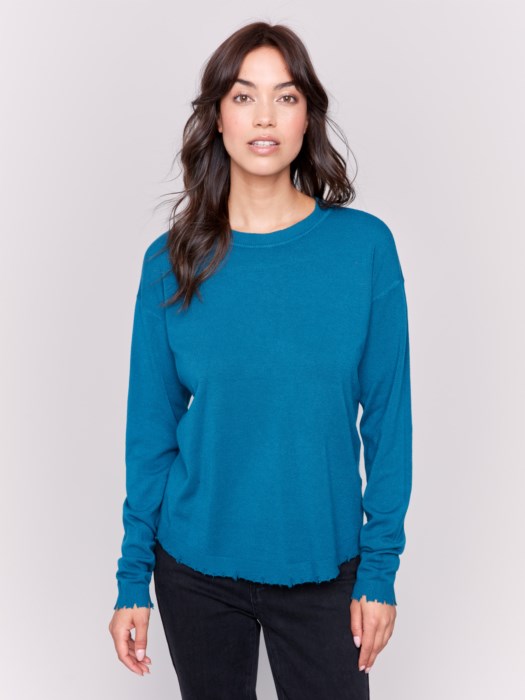 Peacock Round Hem Sweater