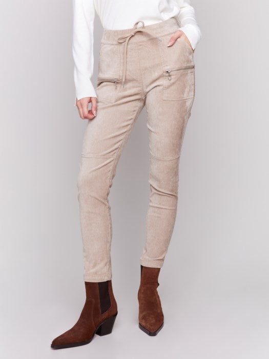 Almond Corduroy Jogger Pant