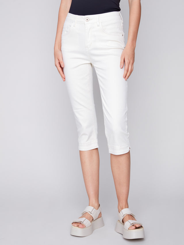 Natural Knee High Twill Capri - FINAL SALE