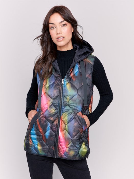 Neon Short Quilted Puffer Vest