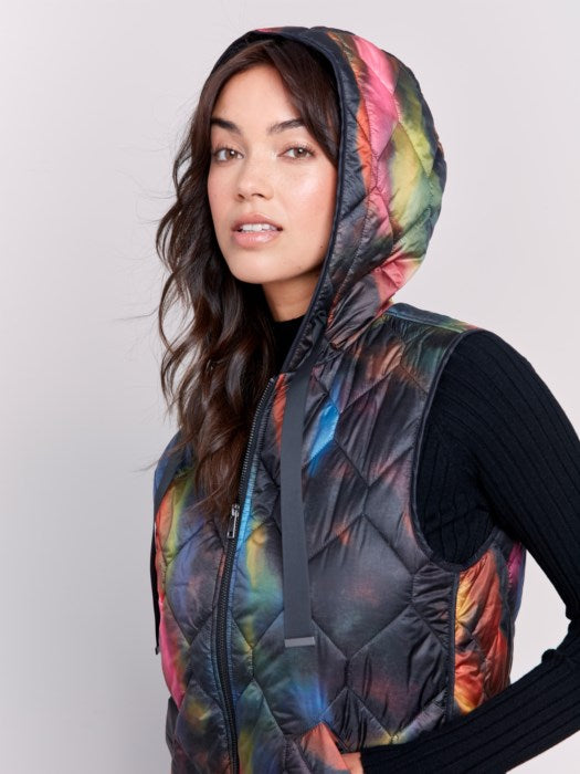 Neon Short Quilted Puffer Vest