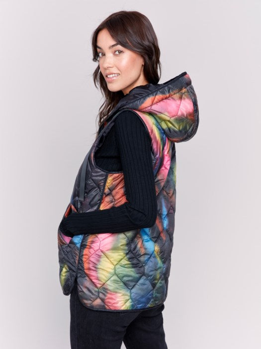 Neon Short Quilted Puffer Vest