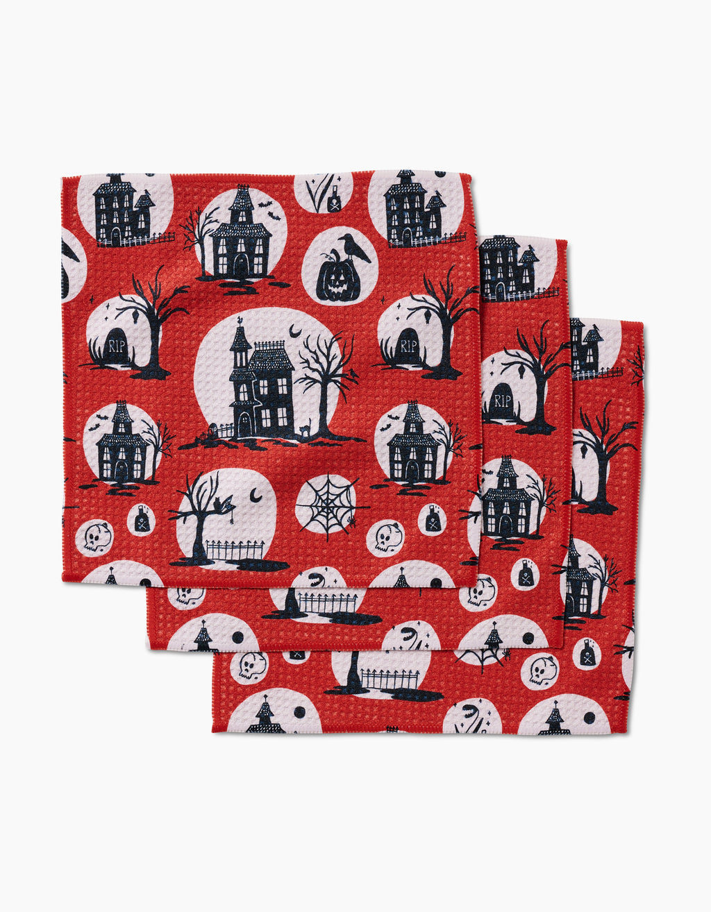 Haunted House Dishcloth Set