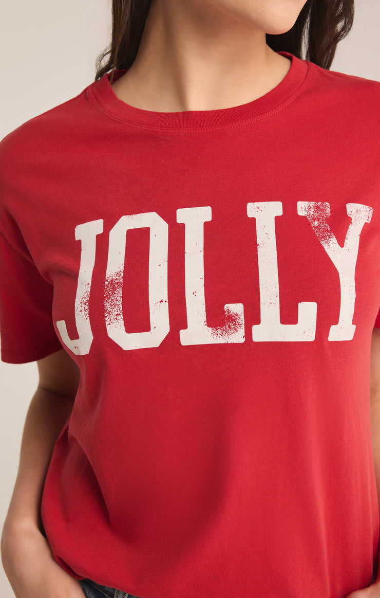 Jolly Haute Red Boyfriend Tee