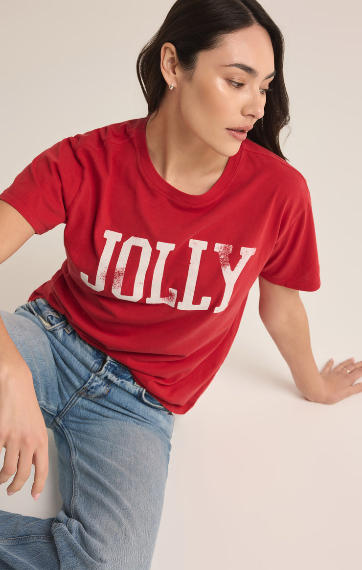 Jolly Haute Red Boyfriend Tee