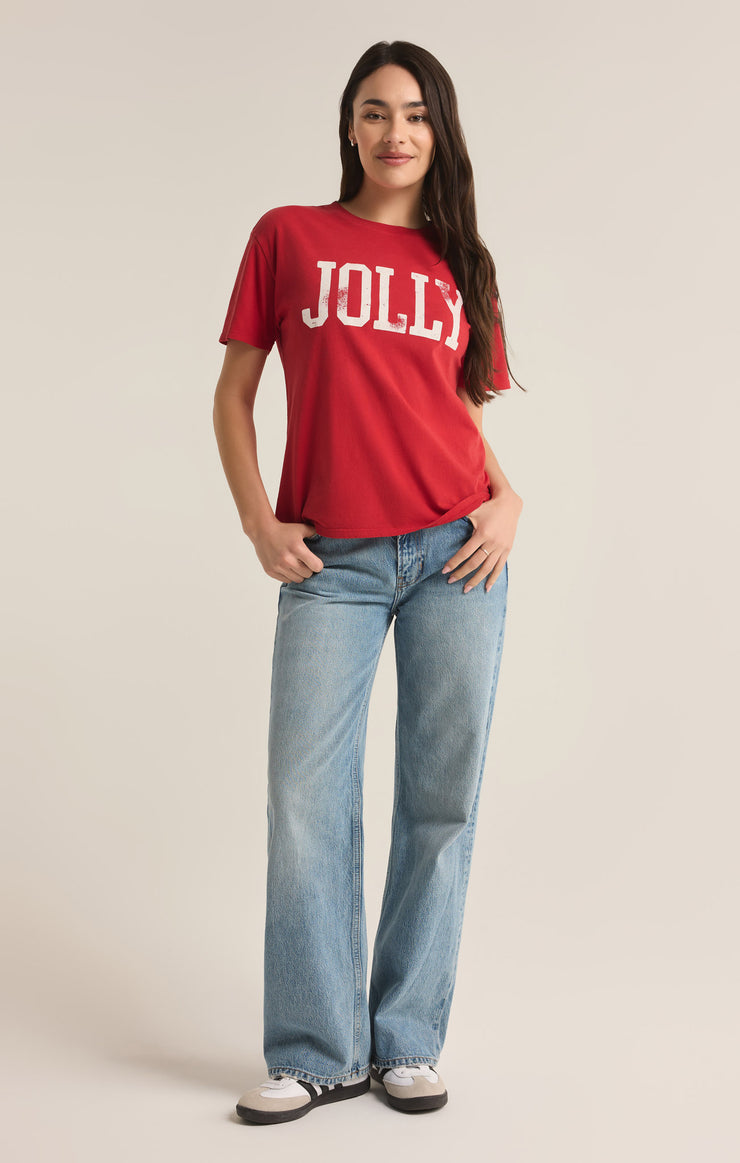 Jolly Haute Red Boyfriend Tee