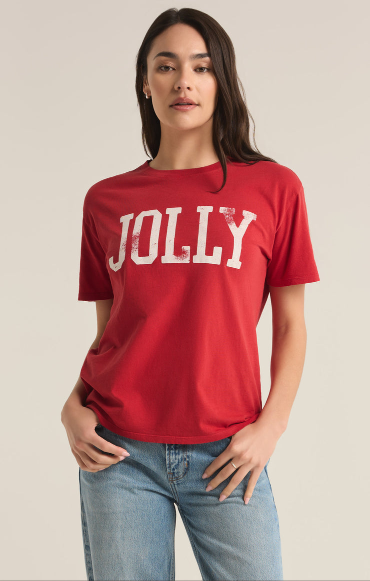 Jolly Haute Red Boyfriend Tee