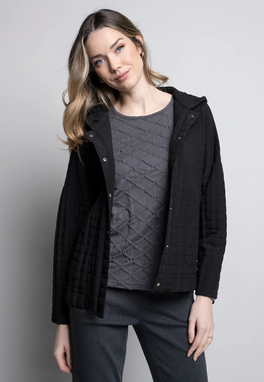 Black Lightweight Quilted Jacket