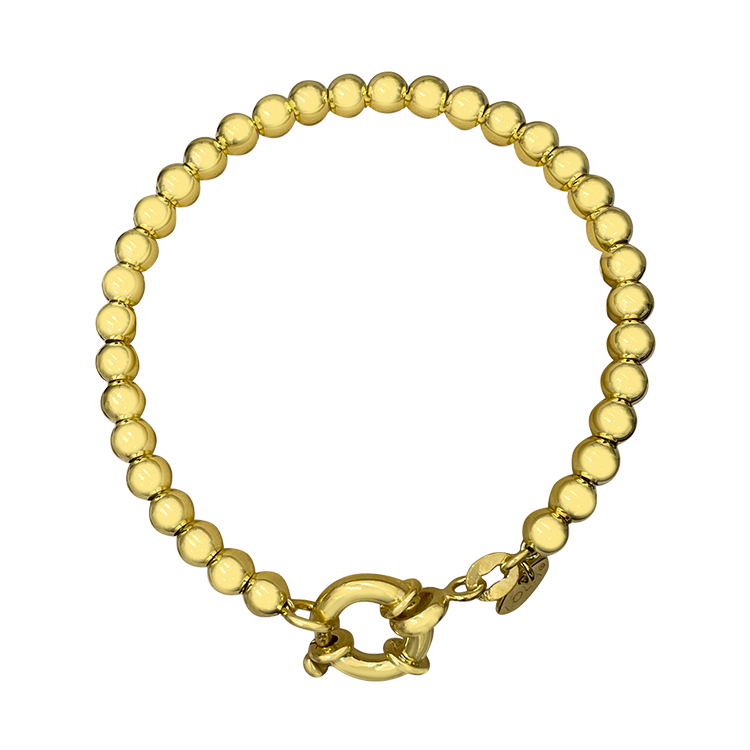 Ball Bracelet 5mm Gold 7.0"