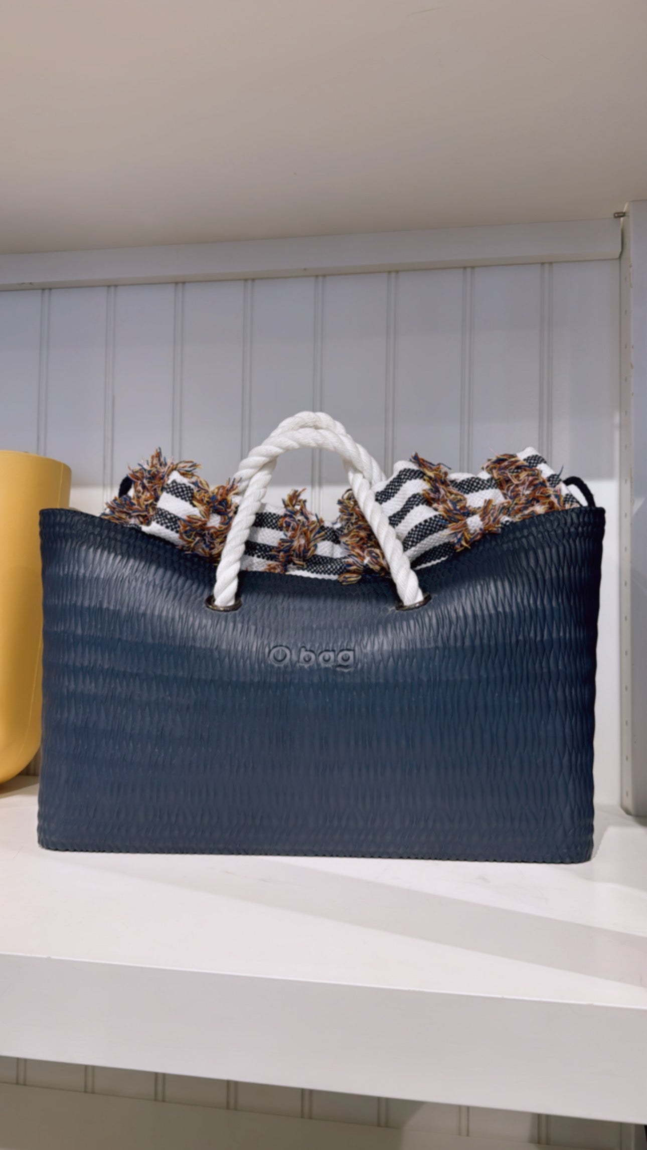 Navy Blue Midollino O Bag Beach