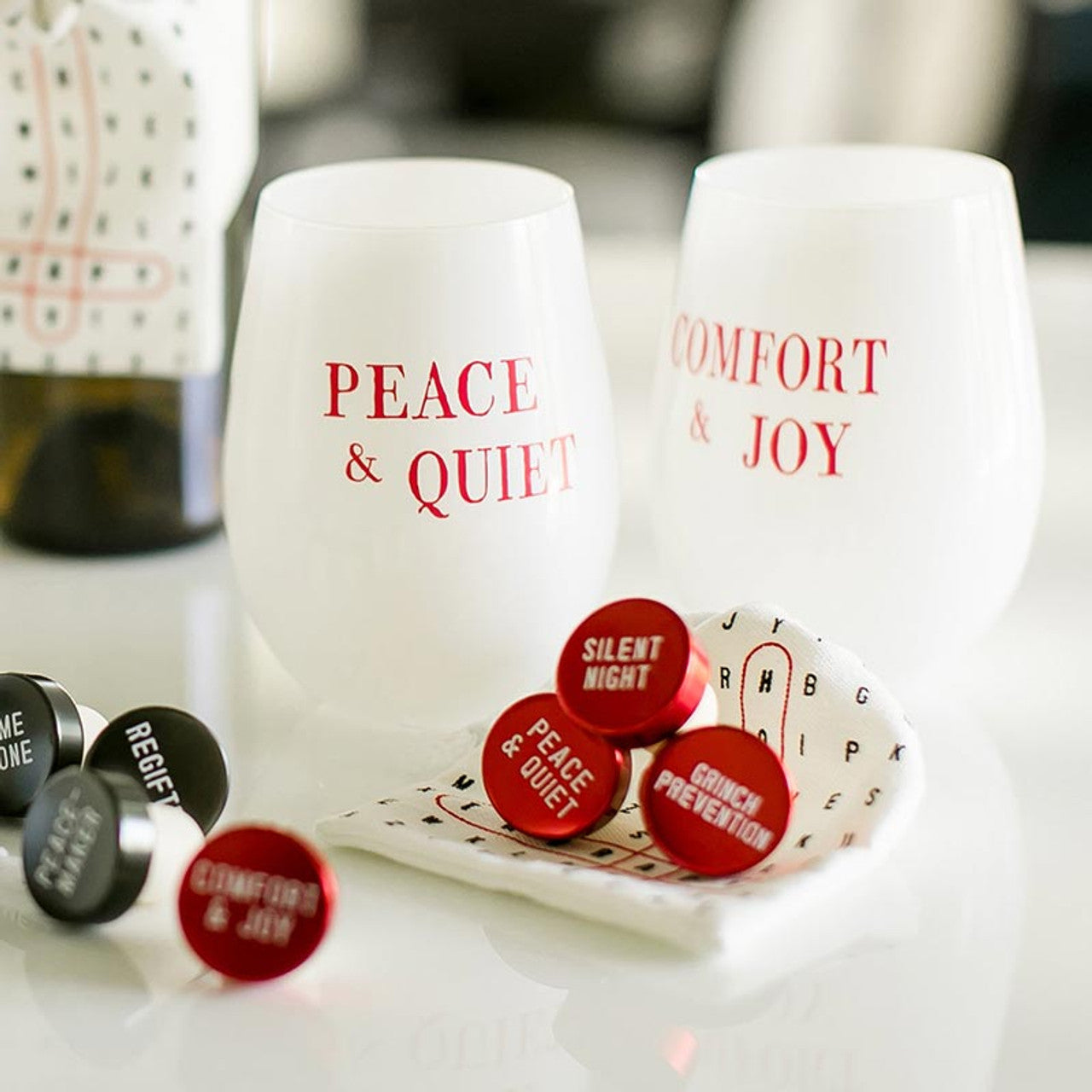 Holiday Therapy Wine Stoppers - Comfort