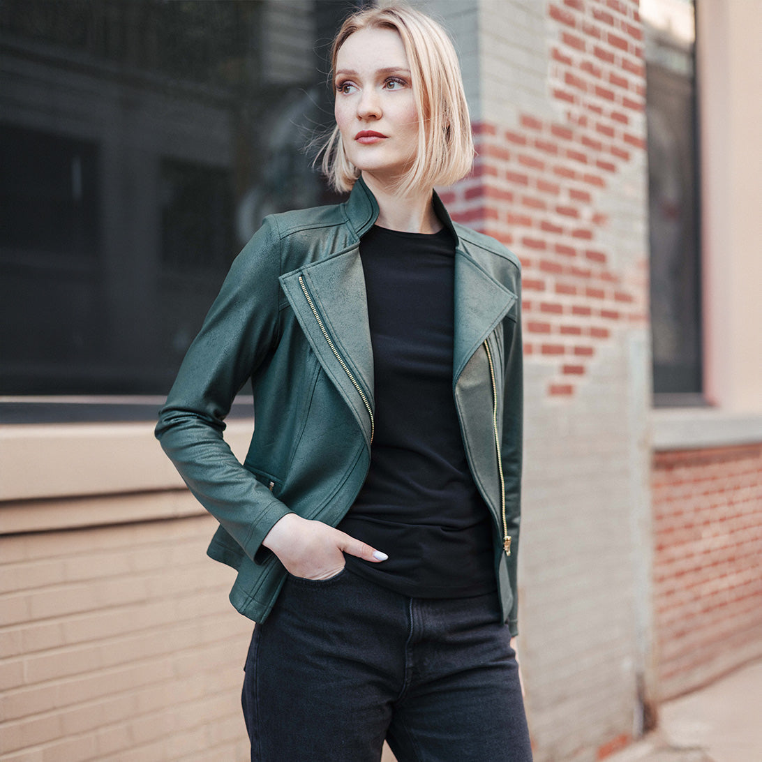 Hunter Green Liquid Leather™ Signature Jacket