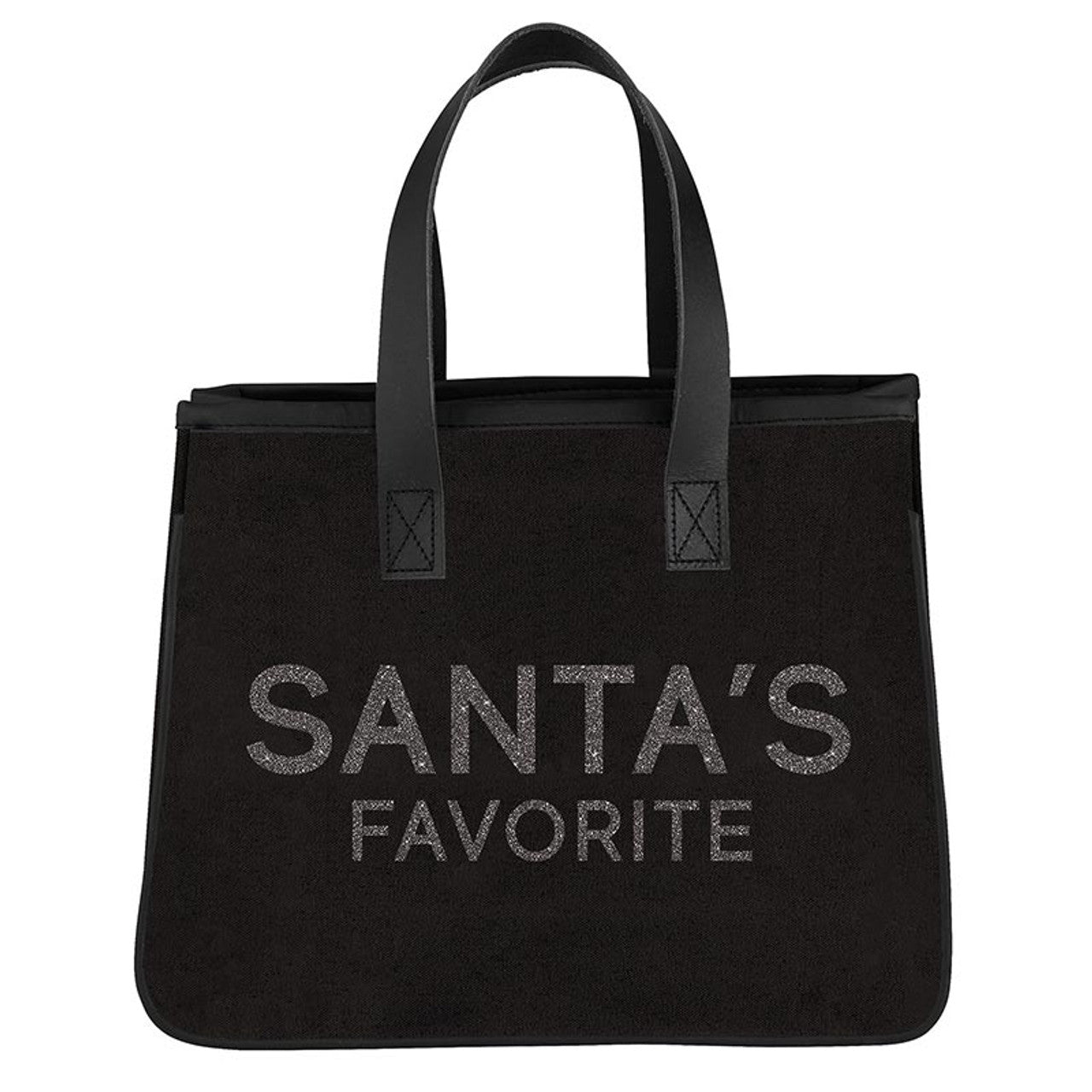 Black Mini Canvas Tote - Santa's Favorite